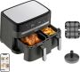 Tefal Airfryer EY905B Fritteuse Dual Easy Fry & Grill Doppelkammer 8 3 L Kapazität met hamburger pers - Thumbnail 2