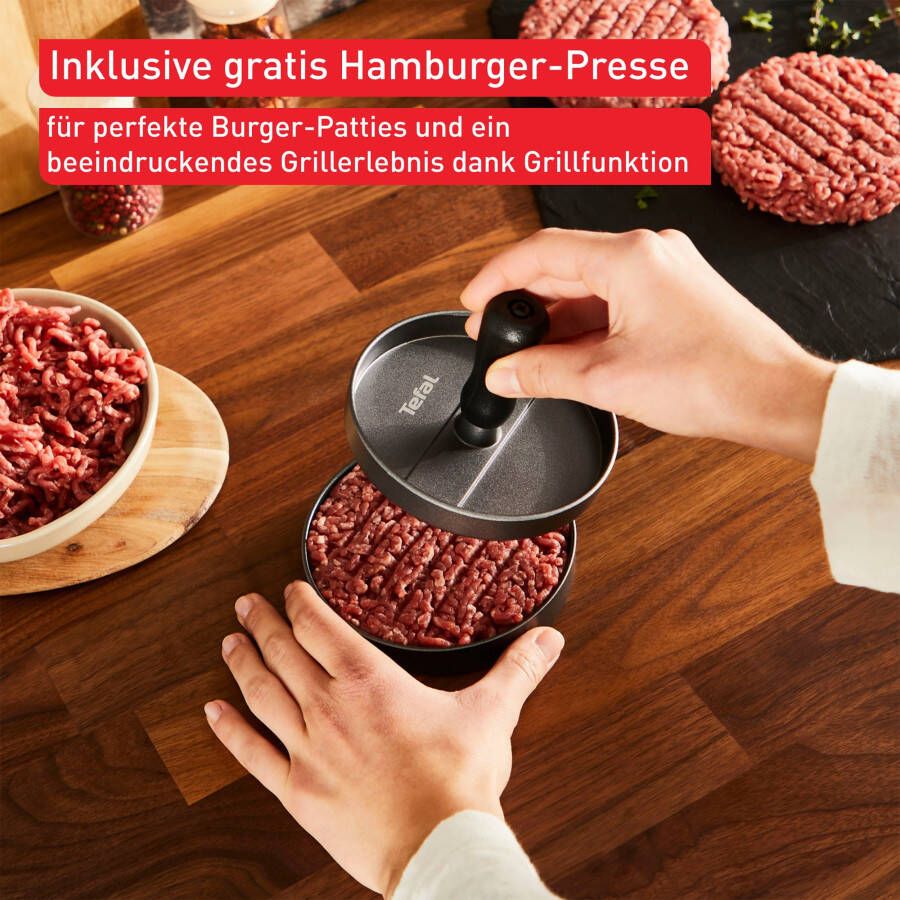 Tefal Airfryer EY905B Fritteuse Dual Easy Fry & Grill Doppelkammer 8 3 L Kapazität met hamburger pers