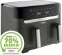 Tefal Airfryer EY905B Fritteuse Dual Easy Fry & Grill Doppelkammer 8 3 L Kapazität met hamburger pers - Thumbnail 3