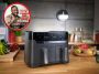 Tefal Airfryer EY905B Fritteuse Dual Easy Fry & Grill Doppelkammer 8 3 L Kapazität met hamburger pers - Thumbnail 5