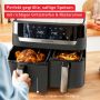 Tefal Airfryer EY905B Fritteuse Dual Easy Fry & Grill Doppelkammer 8 3 L Kapazität met hamburger pers - Thumbnail 10