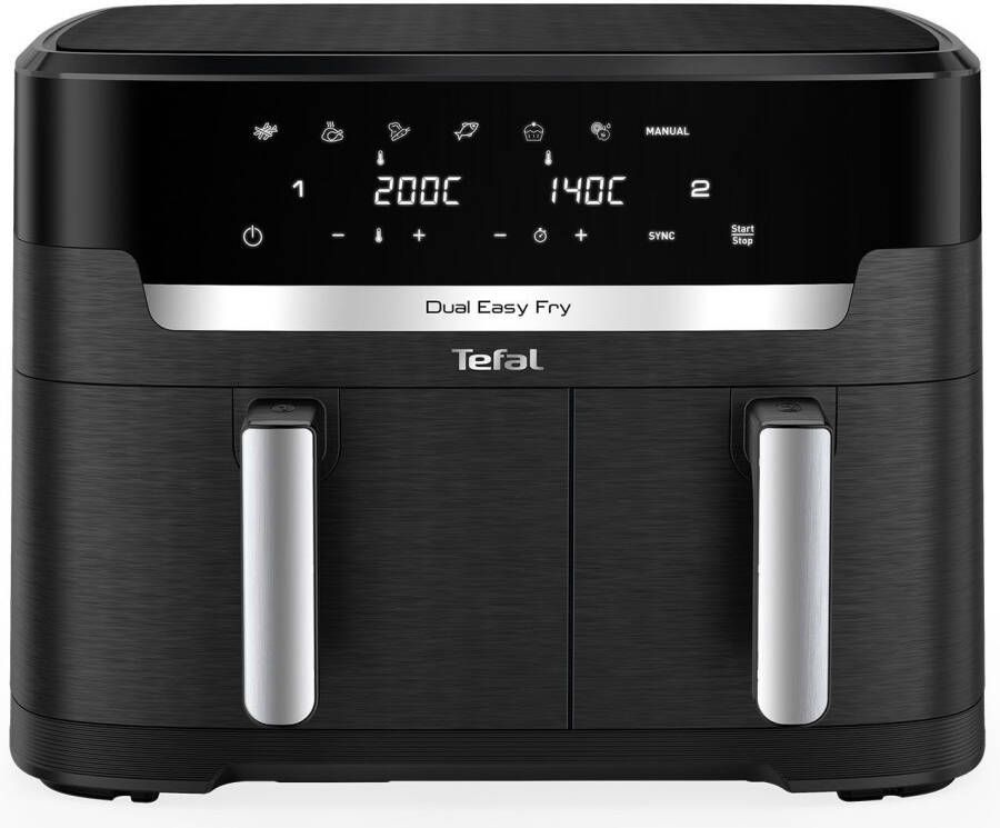 Tefal Airfryer EY9428 Dual Easy Fry XXL Heteluchtfriteuse dubbele kamer energie- & tijdbesparend EY9428