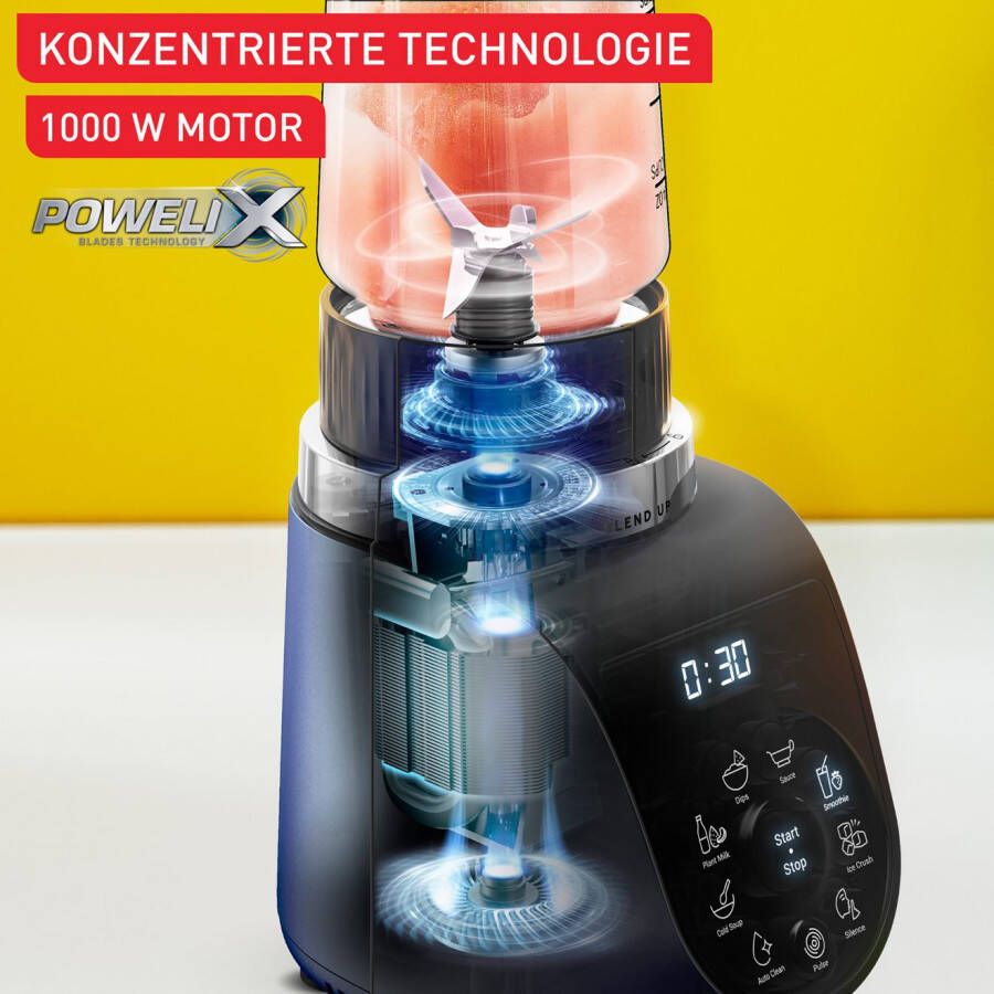 Tefal Blender BL19H4 Blend Up 8 automatische programma's compact stiltemodus