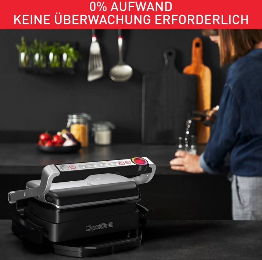 Tefal Contactgrill GC714D OptiGrill en inclusief snacking & baking accessoires