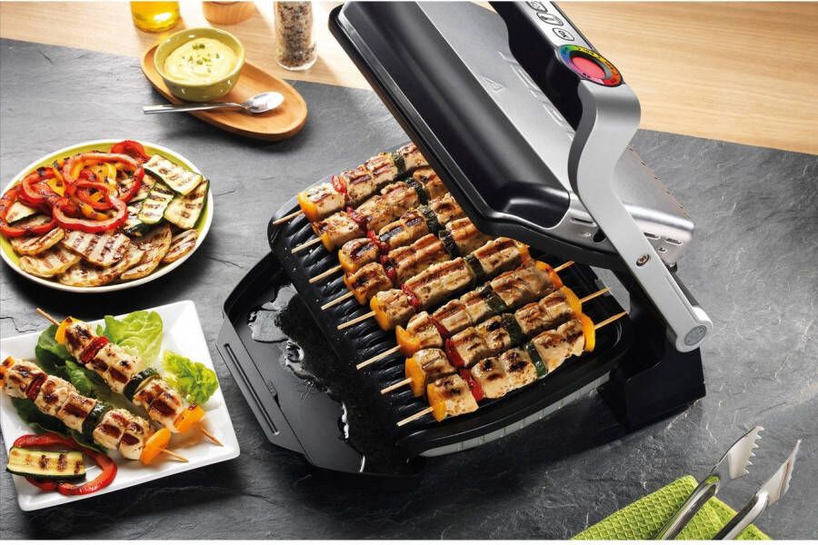 Tefal Contactgrill GC714D OptiGrill en inclusief snacking & baking accessoires