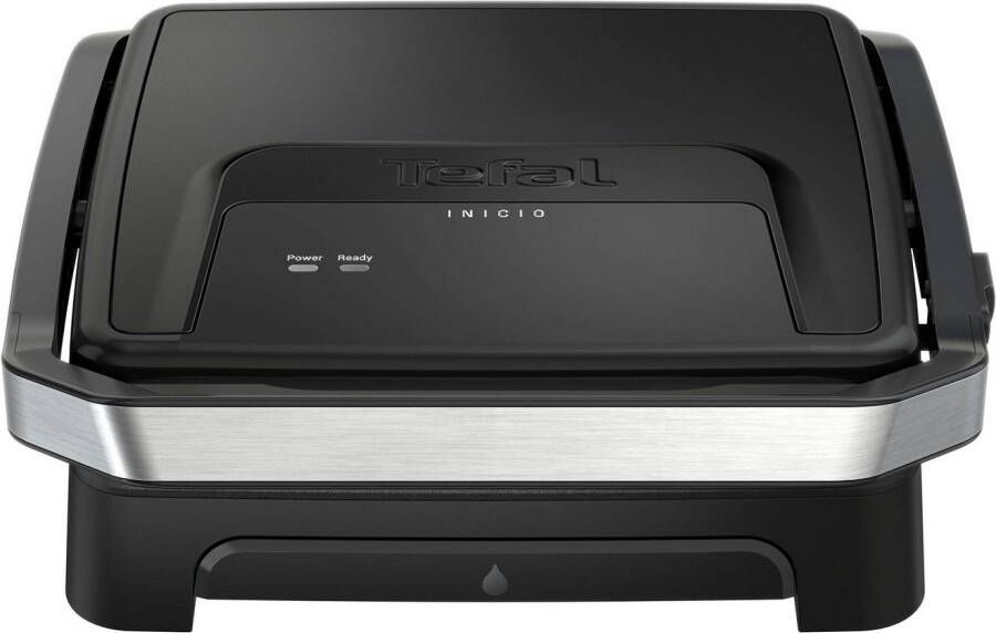 Tefal Contactgrill Inicio Classic 2-in-1 Panini Grill anti-aanbakplaten Plaatsbesparende opslag vaatwasmachinebestendige sap opvangschaal GC2718