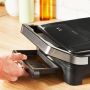 Tefal Contactgrill Inicio Classic 2-in-1 Panini Grill anti-aanbakplaten Plaatsbesparende opslag vaatwasmachinebestendige sap opvangschaal GC2718 - Thumbnail 8