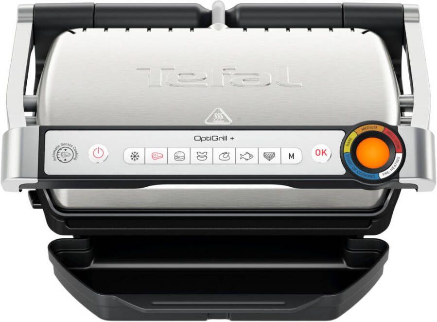 Tefal Contactgrill OptiGrill+ erneuerte Kochstufenanzeige 6 automatische Programme vernieuwde kookniveau-indicator 6 automatische programma's inclusief receptenboek