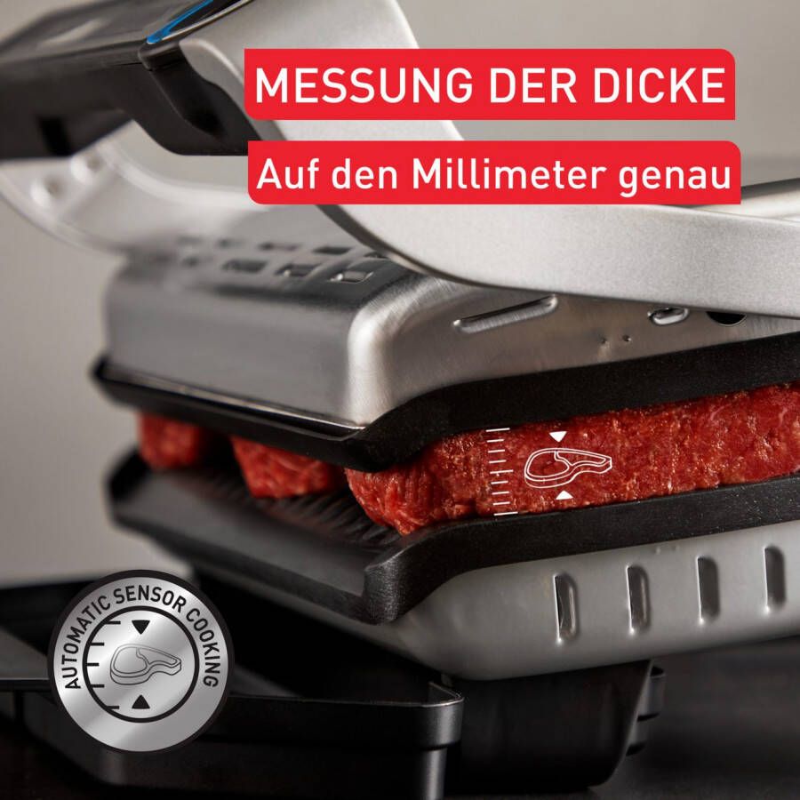 Tefal Contactgrill OptiGrill+ erneuerte Kochstufenanzeige 6 automatische Programme vernieuwde kookniveau-indicator 6 automatische programma's inclusief receptenboek