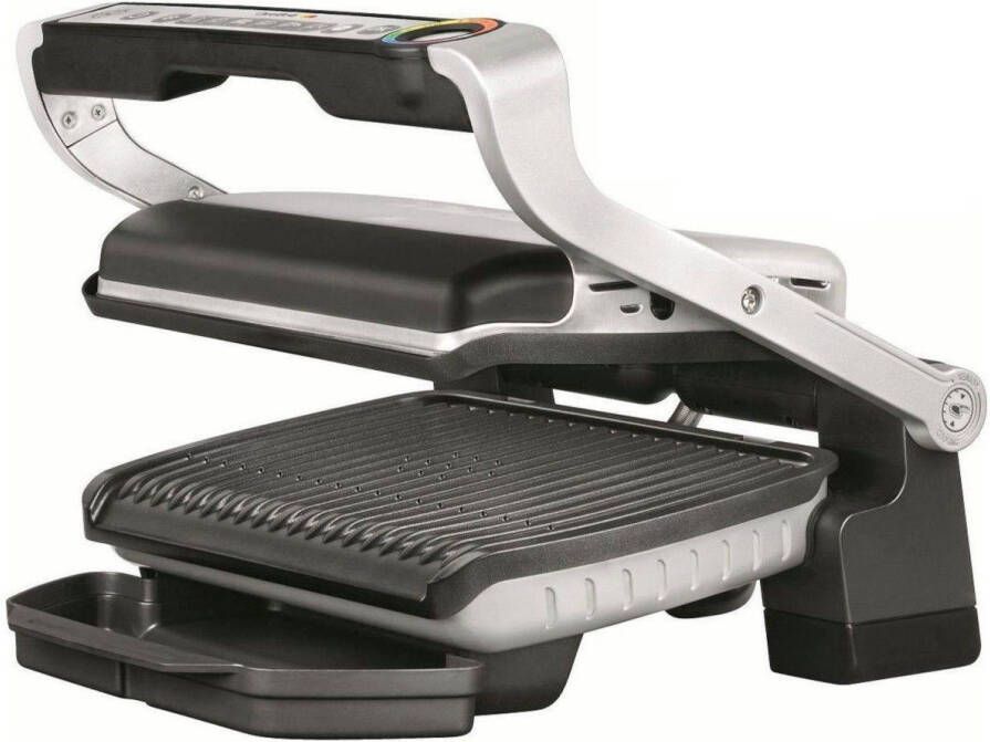 Tefal Contactgrill Optigrill GC705D 6 programma s past temperatuur en grillcyclus aan het grillgerecht aan