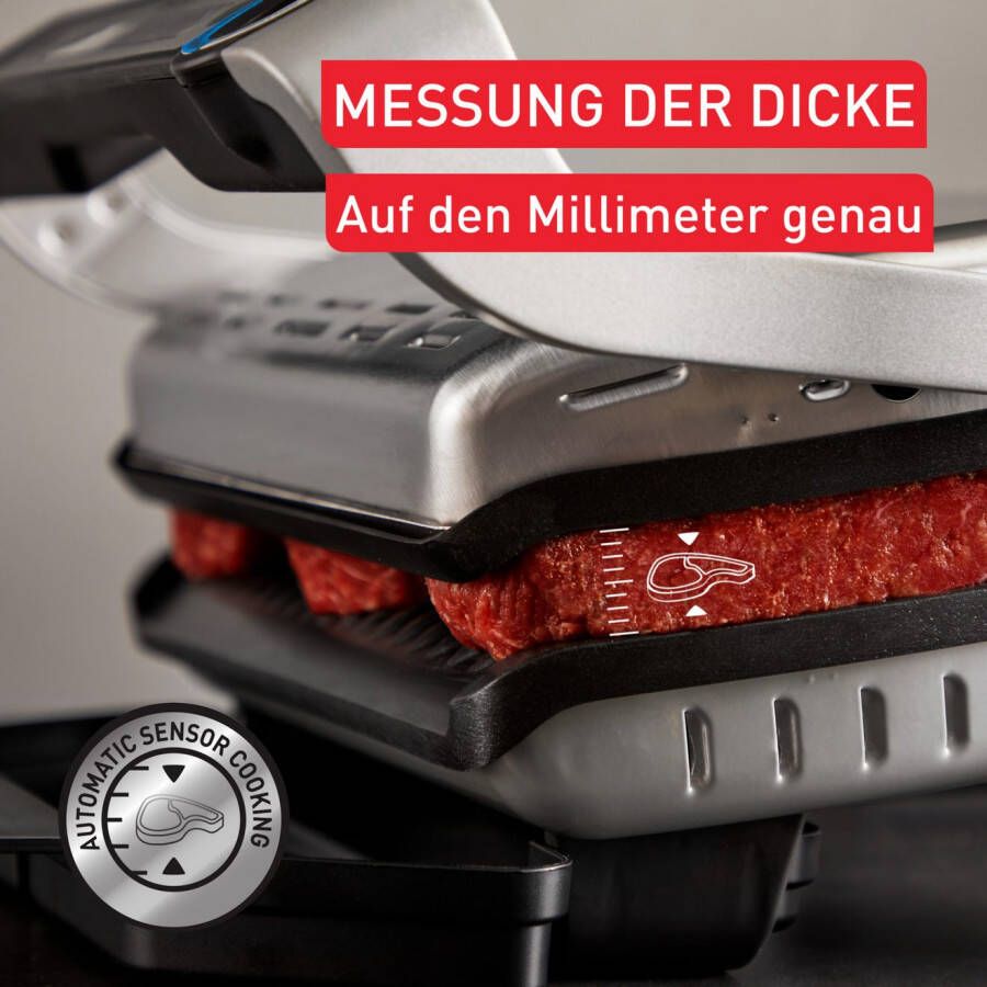 Tefal Contactgrill OptiGrill + XL vernieuwde kookniveau-indicator 9 automatische programma's