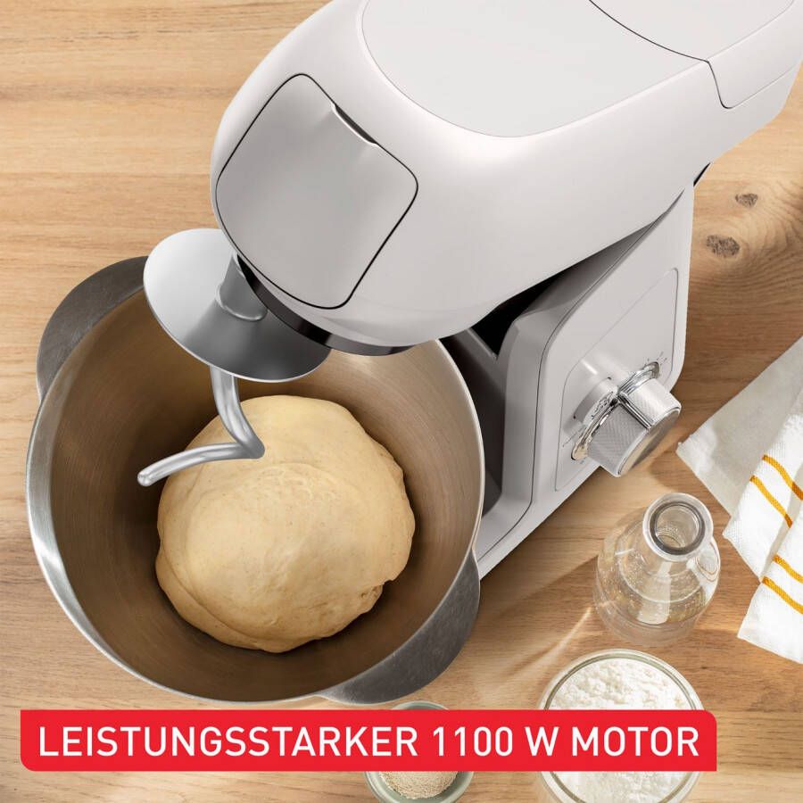 Tefal Keukenmachine QB525B Bake Partner duurzame metalen aandrijving planetair roersysteem