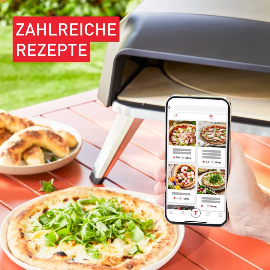 Tefal Pizza-oven JM4130 Pizza Pronto met draaiende pizzasteen en pizzaschop