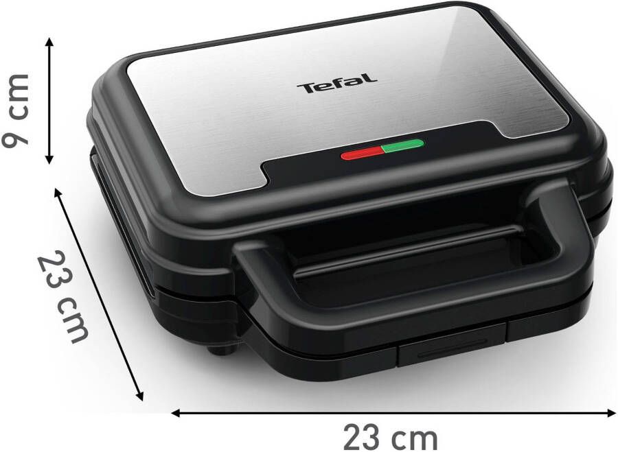 Tefal Sandwichmaker SW383D Ultracompact 3-in-1 sandwich-wafel-panini combigericht