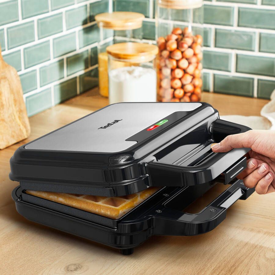 Tefal Sandwichmaker SW383D Ultracompact 3-in-1 sandwich-wafel-panini combigericht