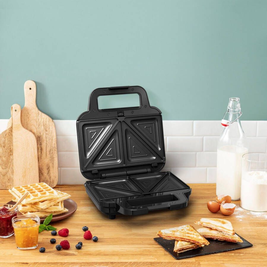 Tefal Sandwichmaker SW383D Ultracompact 3-in-1 sandwich-wafel-panini combigericht