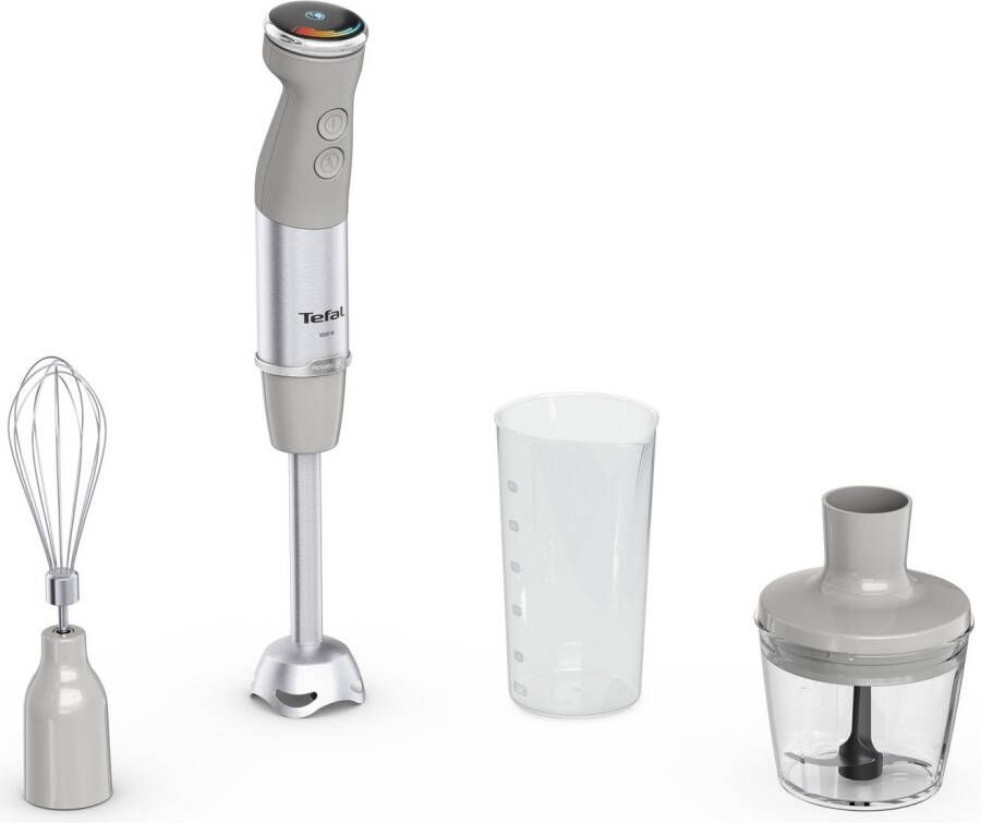 Tefal Staafmixer HB673B Quickchef+ Silence-modus 20 snelheidsniveaus incl. accessoires