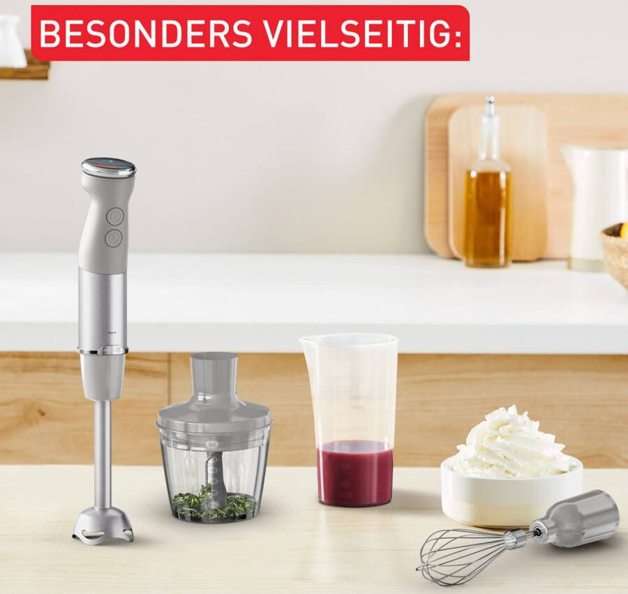 Tefal Staafmixer HB673B Quickchef+ Silence-modus 20 snelheidsniveaus incl. accessoires