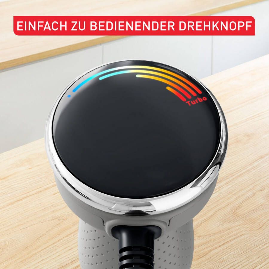 Tefal Staafmixer HB673B Quickchef+ Silence-modus 20 snelheidsniveaus incl. accessoires