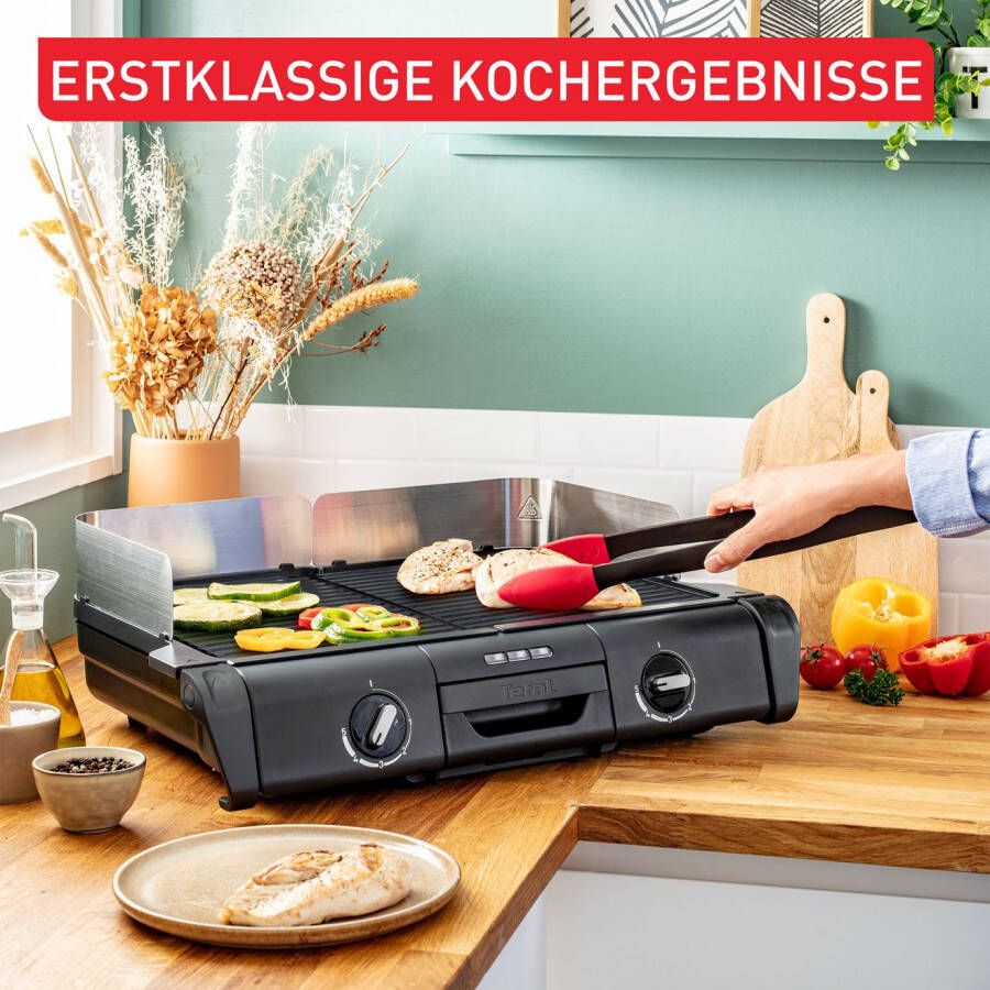 Tefal Tafelgrill TG800N Family-Grill Indoor- & outdoor-elektrische grill 2 grillplaten anti-aanbaklaag 2400 W