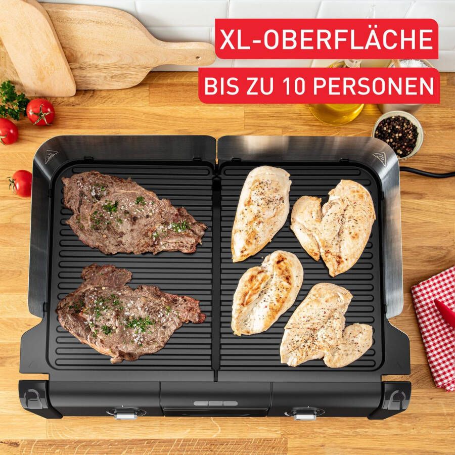 Tefal Tafelgrill TG800N Family-Grill Indoor- & outdoor-elektrische grill 2 grillplaten anti-aanbaklaag 2400 W