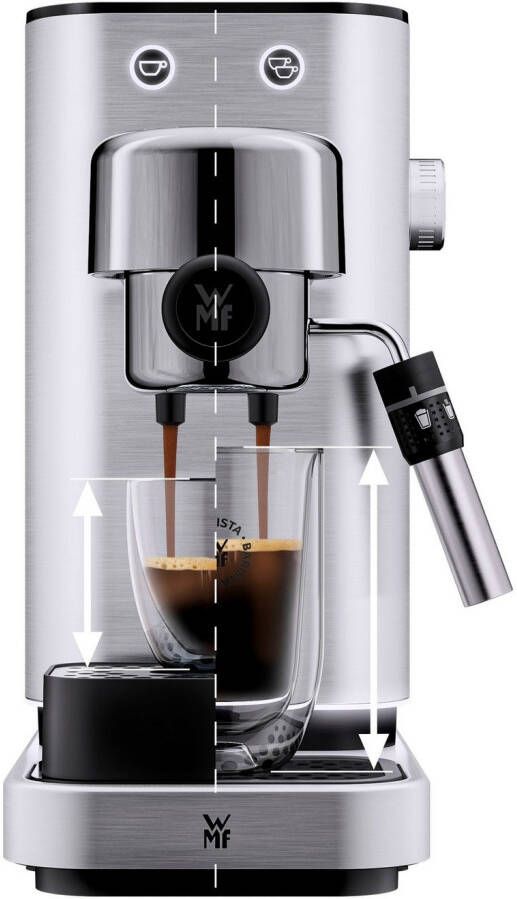 WMF Espressomachine Lumero compact subtiele led-verlichting 15 bar 1350 watt melkopschuimer