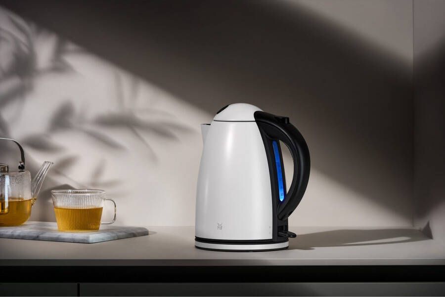 WMF Waterkoker Stelio Paper White 1 7 l Cromargan verlichte waterniveau-indicator 2400 Watt