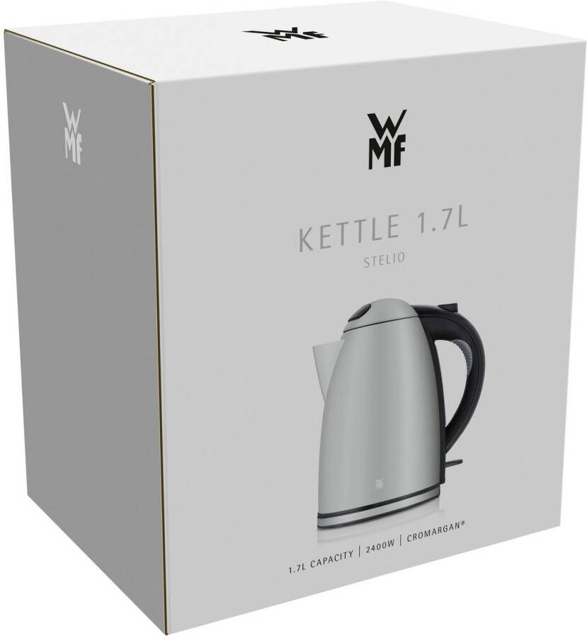 WMF Waterkoker Stelio Paper White 1 7 l Cromargan verlichte waterniveau-indicator 2400 Watt