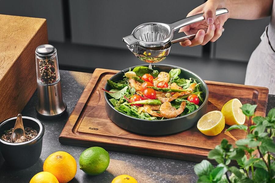 GEFU Citruspers Lemon efficiënt hefprincipe druppelvrije uitloop roestvrij staal - Foto 4