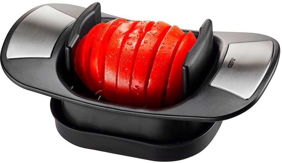 GEFU Mozzarellasnijder Caprese getande special messen voor gelijkmatige plakken roestvrij staal - Foto 2