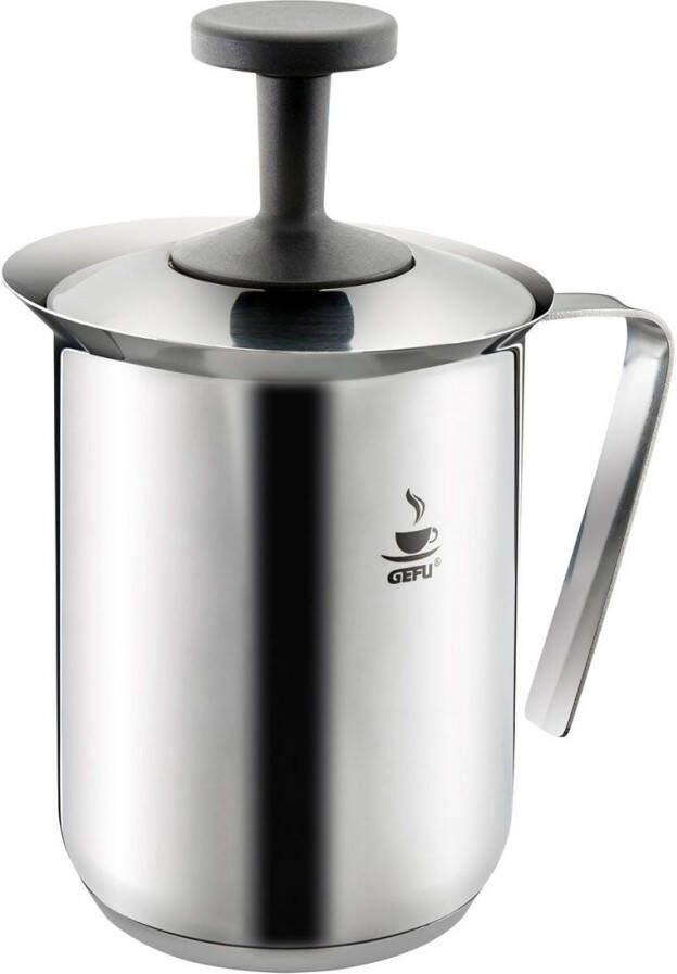 GEFU Melkopschuimer Riccardo dubbele zeefinzet zonder stroom roestvrij staal - Foto 3