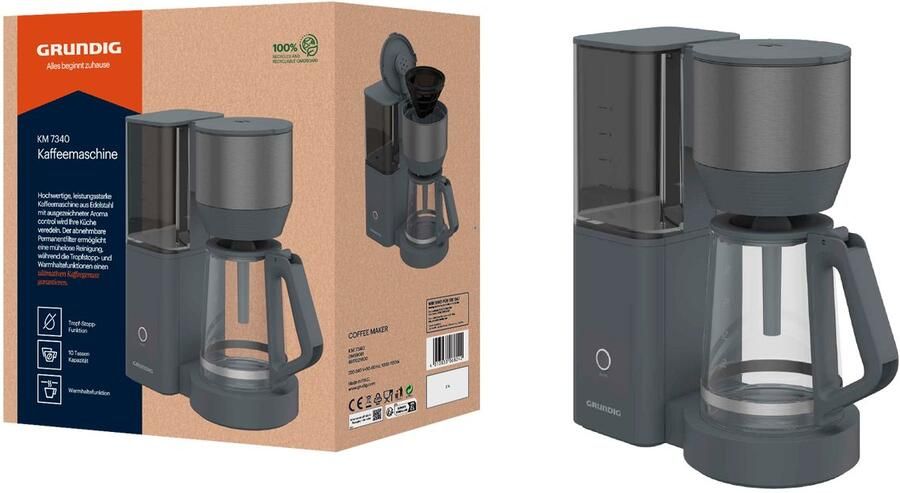 Grundig Filterkoffieapparaat KM 7340 1 5 l - Foto 4