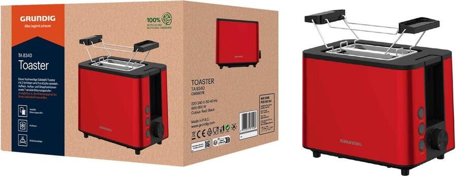 Grundig Toaster TA 8340 inclusief opzethouder voor broodjes - Foto 5