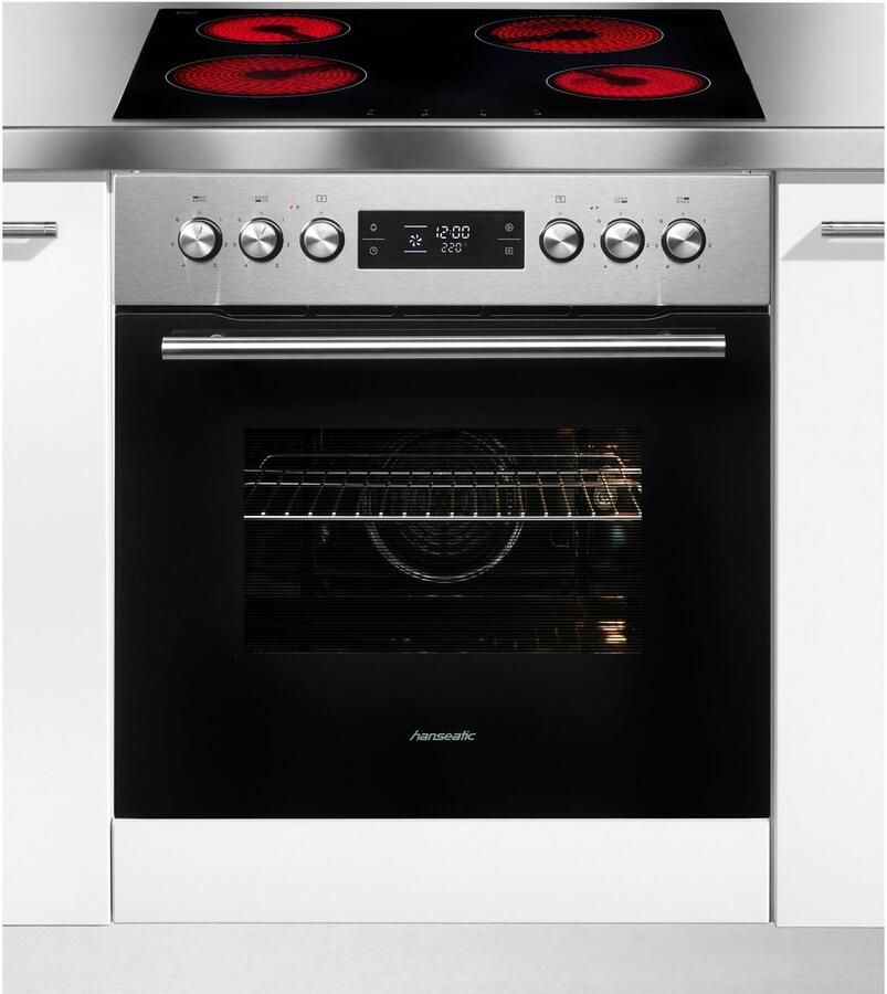 Hanseatic Inbouw elektrisch fornuisset 65C90C7-E11B000 + MC-HF605AG2 Lichte vervuilingen worden verwijderd met behulp van stoom (2 stuks) - Foto 9