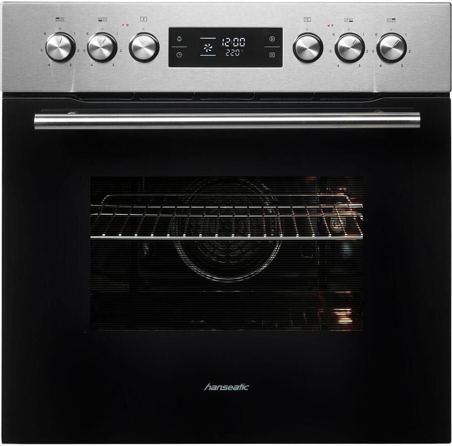 Hanseatic Inbouw elektrisch fornuisset 65C90C7-E11B000 + MC-HF605AG2 Lichte vervuilingen worden verwijderd met behulp van stoom (2 stuks)