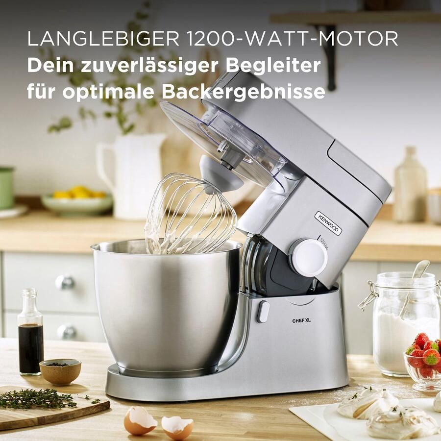 Kenwood Keukenmachine Chef XL KVL4220S 6 7 l kom incl. mixopzetstuk vleesmolen en trommelrasp