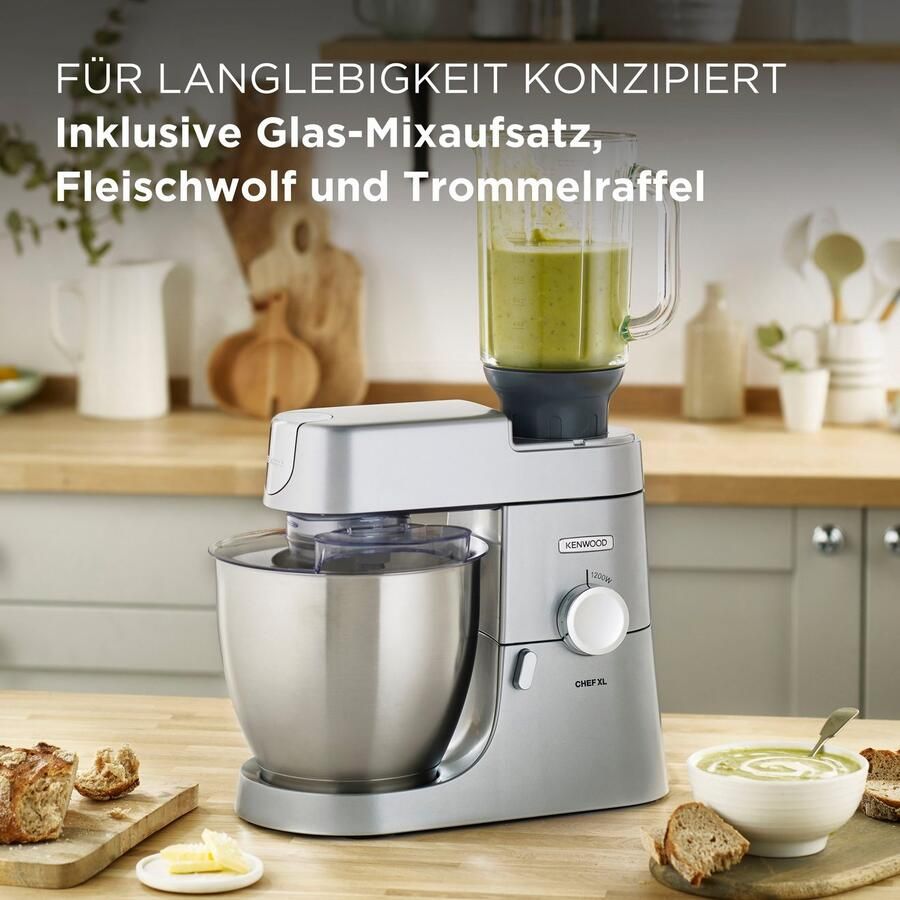 Kenwood Keukenmachine Chef XL KVL4220S 6 7 l kom incl. mixopzetstuk vleesmolen en trommelrasp - Foto 2