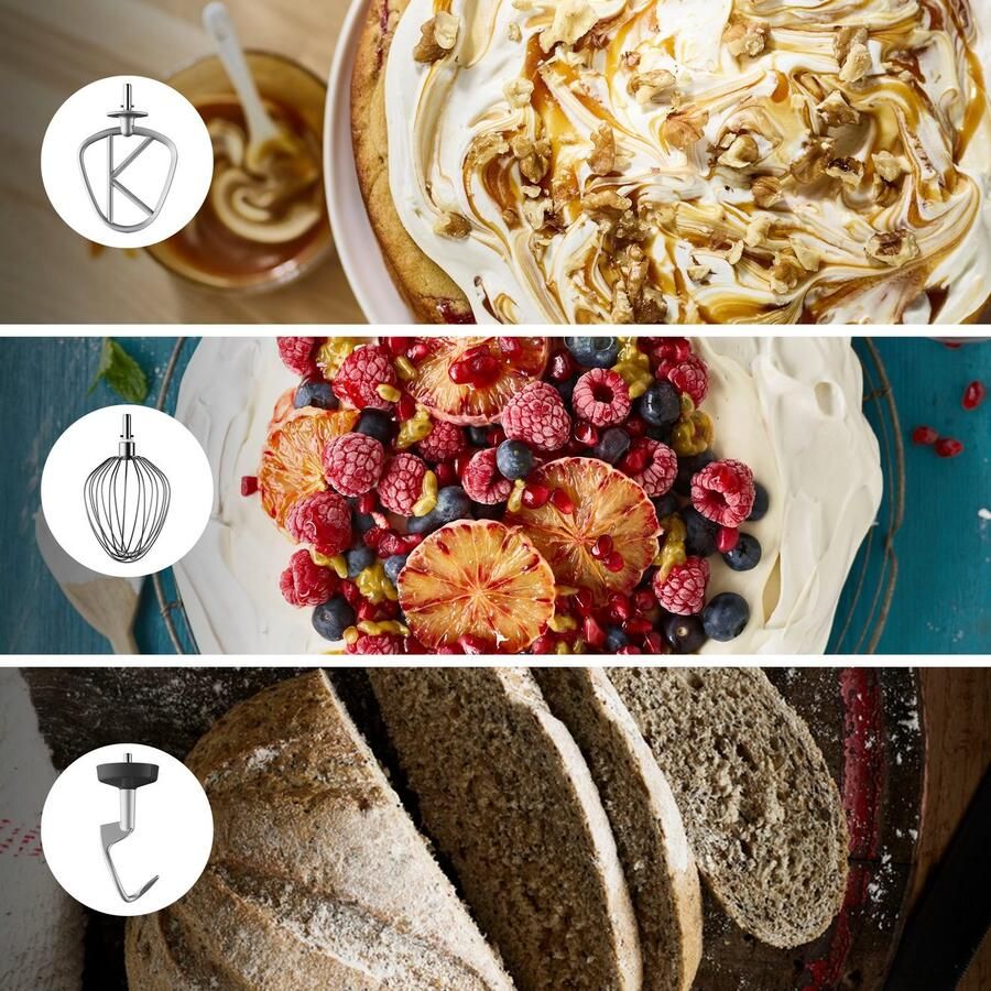 Kenwood Keukenmachine Chef XL KVL4220S 6 7 l kom incl. mixopzetstuk vleesmolen en trommelrasp - Foto 4