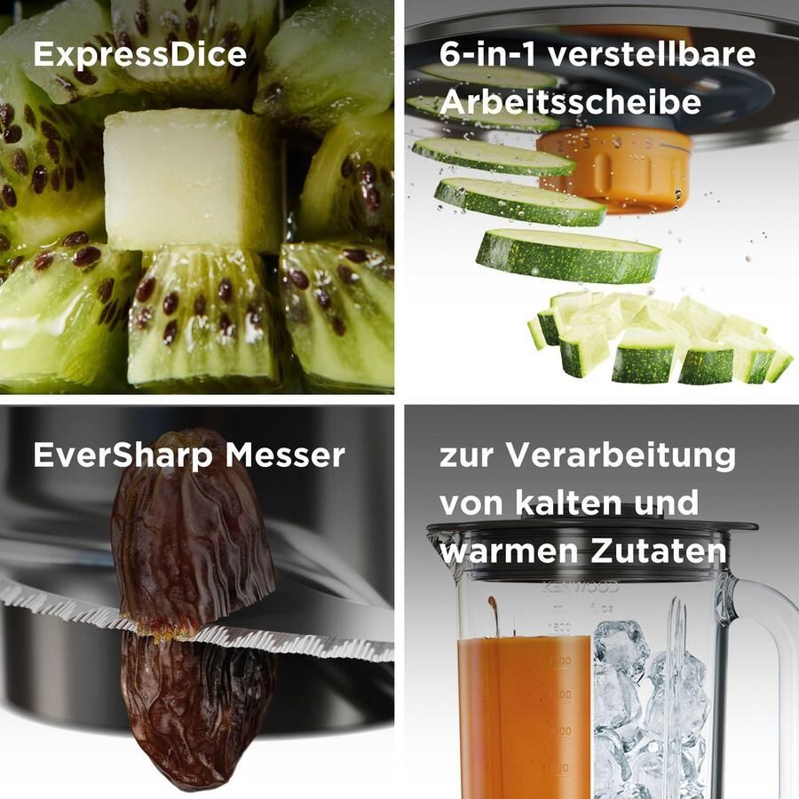 Kenwood Keukenmachine FDM72.990BK MultiPro XL Weigh+ 1000 watt 3 l werkkom autograph collection - Foto 2