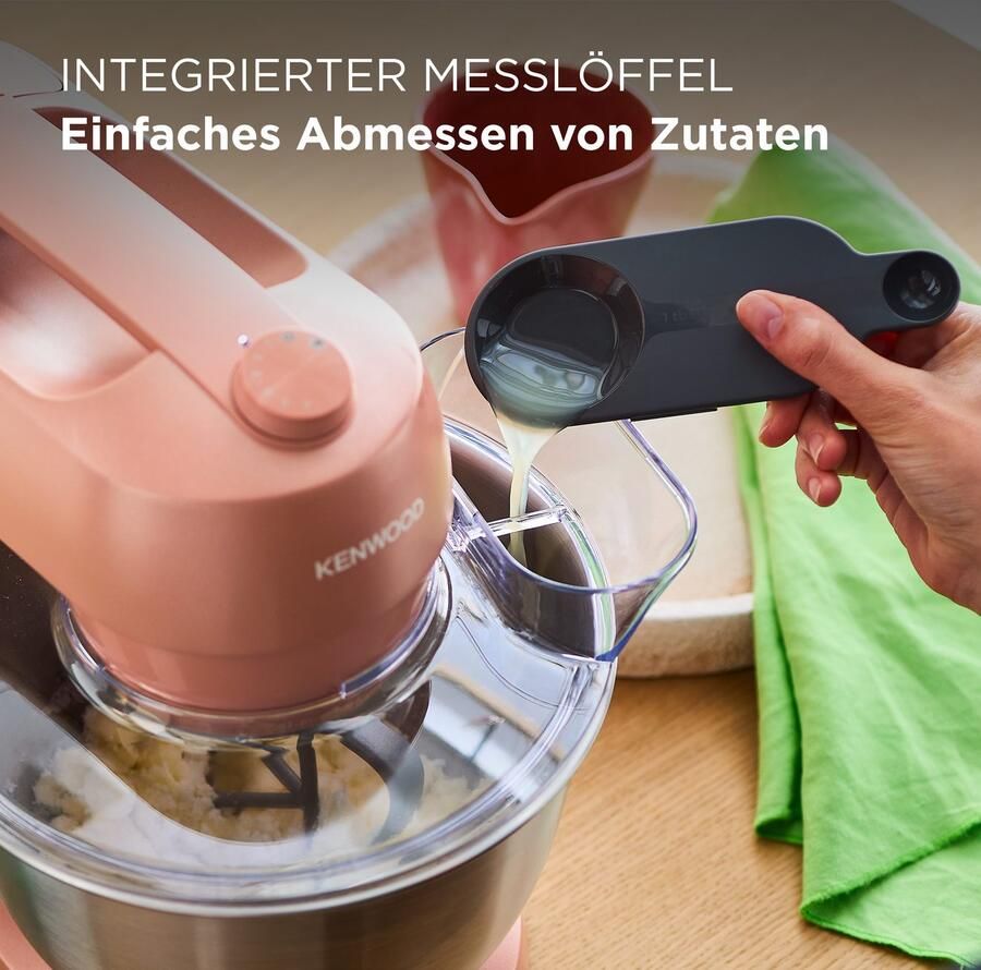 Kenwood GO keukenmachine KZM35.000RD Roze 4L mengkom Handvat voor gemakkelijk verplaatsen Compacte keukenrobot Opbergen in keukenkast of lade [onderdeel GO collectie] - Foto 7