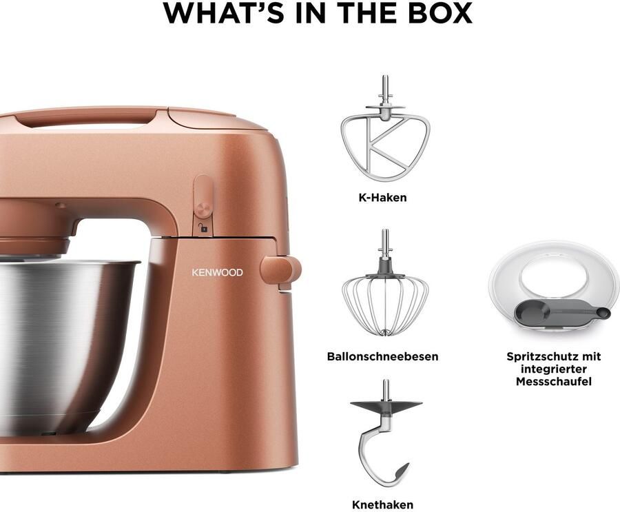 Kenwood GO keukenmachine KZM35.000RD Roze 4L mengkom Handvat voor gemakkelijk verplaatsen Compacte keukenrobot Opbergen in keukenkast of lade [onderdeel GO collectie] - Foto 10