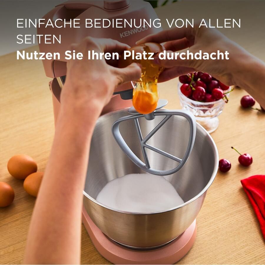 Kenwood GO keukenmachine KZM35.000RD Roze 4L mengkom Handvat voor gemakkelijk verplaatsen Compacte keukenrobot Opbergen in keukenkast of lade [onderdeel GO collectie] - Foto 5