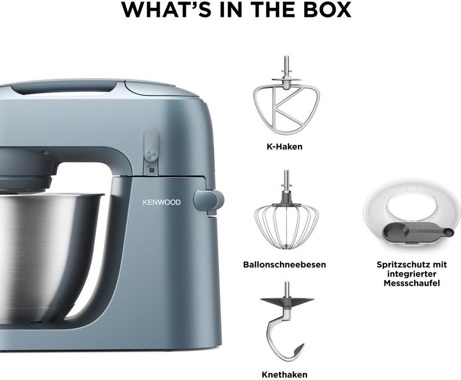 Kenwood GO keukenmachine KZM35.000GY Blauw 4L mengkom Handvat voor gemakkelijk verplaatsen Compacte keukenrobot Opbergen in keukenkast of lade [onderdeel GO collectie] - Foto 10