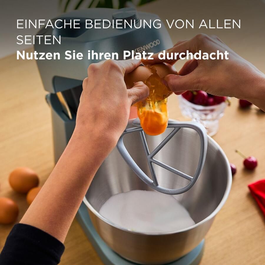 Kenwood GO keukenmachine KZM35.000GY Blauw 4L mengkom Handvat voor gemakkelijk verplaatsen Compacte keukenrobot Opbergen in keukenkast of lade [onderdeel GO collectie] - Foto 5