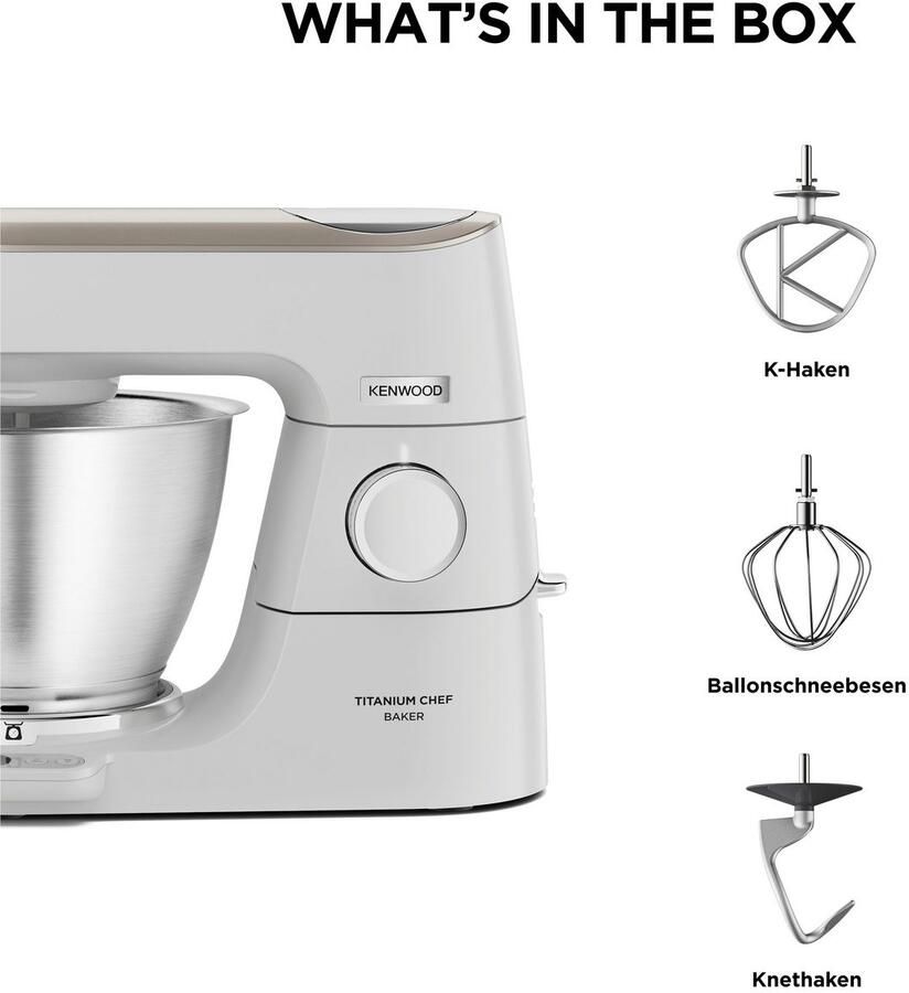Kenwood Keukenmachine Titanium Chef Baker KVC65.001WH - Foto 7