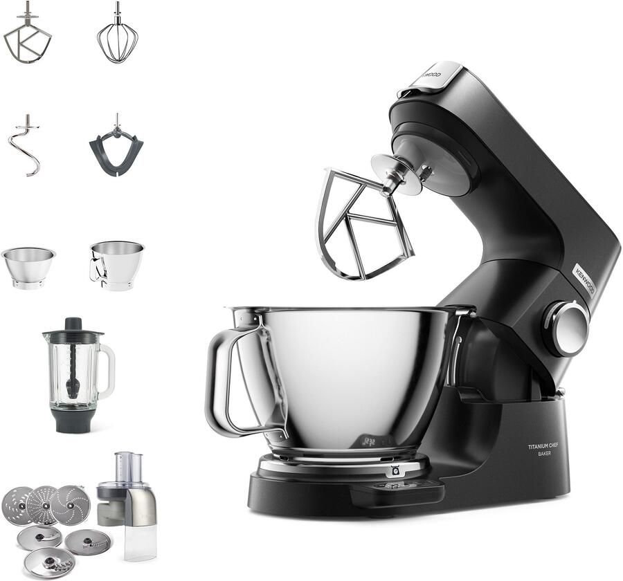 Kenwood Keukenmachine Titanium Chef Baker KVC85.004BK m. toebehoren - Foto 12