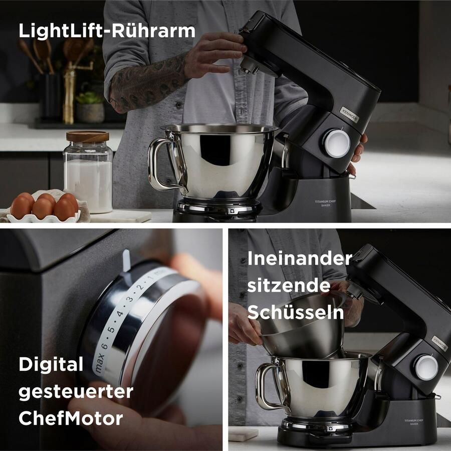 Kenwood Keukenmachine Titanium Chef Baker KVC85.004BK m. toebehoren - Foto 3