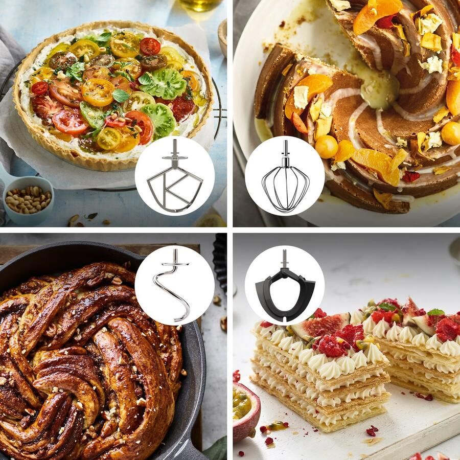 Kenwood Keukenmachine Titanium Chef Baker KVC85.594SI incl. uitgebreide accessoires met geïntegreerde easyweigh weegschaal - Foto 2