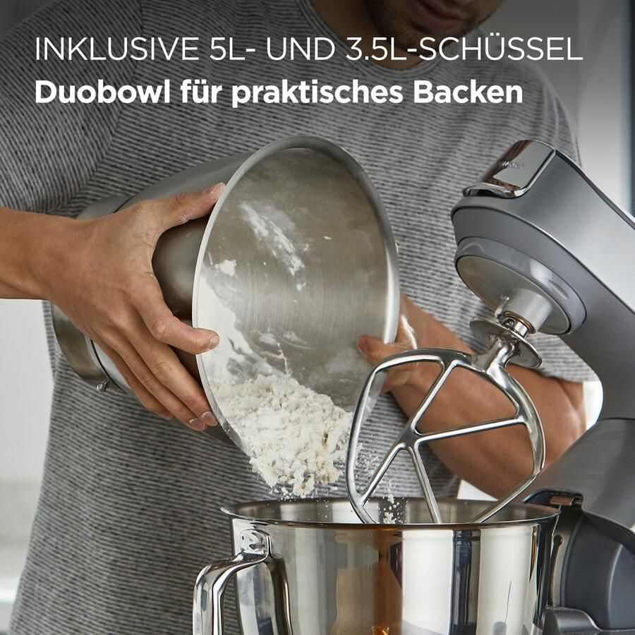 Kenwood Keukenmachine Titanium Chef Baker KVC85.594SI incl. uitgebreide accessoires met geïntegreerde easyweigh weegschaal - Foto 5