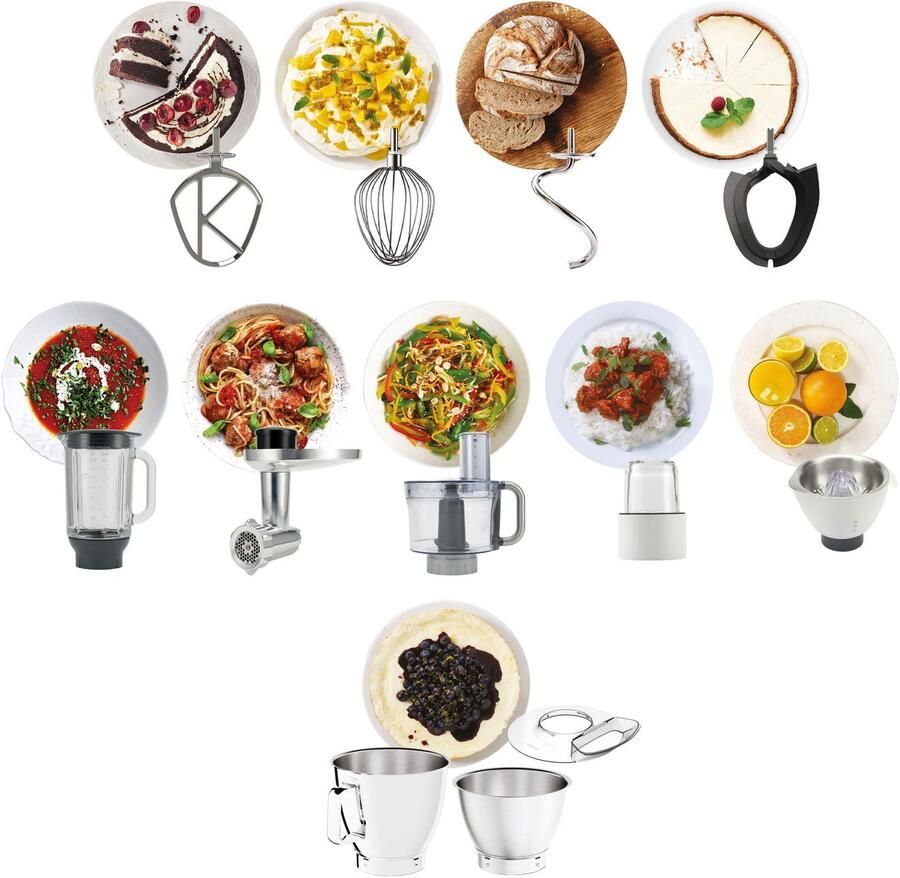 Kenwood Keukenmachine Titanium Chef Baker XL KVL85.704SI incl. uitgebreide accessoires met geïntegreerde easyweigh weegschaal - Foto 2